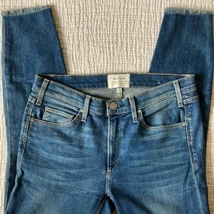 McGuire Denim Cropped Skinny Raw Hem Jeans, size 29
